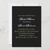 Invitation Chandelier Damask Lime douche vintage (Dos)