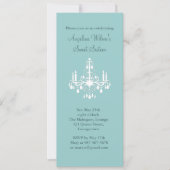 Invitation Chandelier d'anniversaire (turquoise) (Devant)