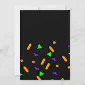 Invitation Chandelier de la fête d'Halloween Confetti Neon (Dos)