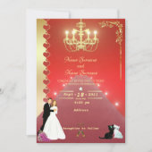 Invitation Chandelier d'or (Devant)