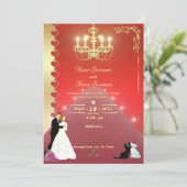 Invitation Chandelier d'or (Debout devant)