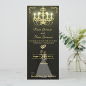 Invitation Chandelier d'or (Debout devant)