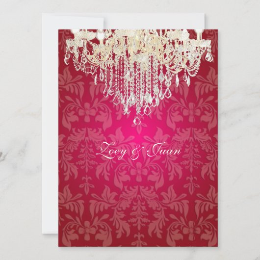 Invitation Chandelier en cristal PixDezines/damas baroque (Dos)