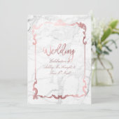 Invitation Chandelier en or Rose PixDezines/Coeur/Marbre (Debout devant)