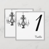 Invitation Chandelier Hollywood Glamor Mariage Numéro de tabl (Devant / Derrière)