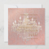 Invitation Chandelier Pix-Dezines Champagne rose Baroque Dama (Dos)