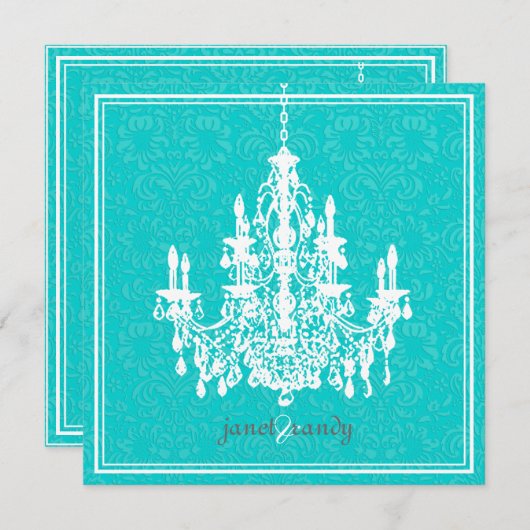 Invitation Chandelier PixDezines/DO-IT-YOURSELF couleur arriè (Devant / Derrière)