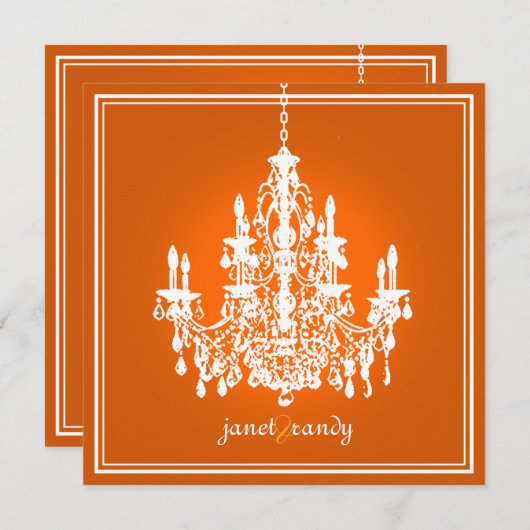 Invitation Chandelier PixDezines/DO-IT-YOURSELF couleur arriè (Devant / Derrière)