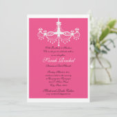 Invitation Chandelier rose Chaud (Debout devant)