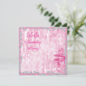 Invitation Chandelier Rose & Diamants 55e Anniversaire (Debout devant)