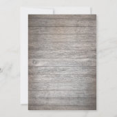 Invitation Chandelier Rustique Décor Mariage à la Grange (Dos)