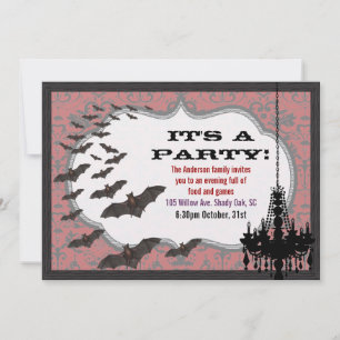 Invitation Chandelier vintage Chandelier Damask Halloween Par
