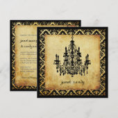 Invitation Chandelier vintage PixDezines+damas olivia (Devant / Derrière)