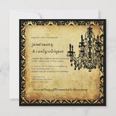 Invitation Chandelier vintage PixDezines+damas olivia (Dos)