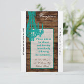 Invitation Chandelier Western Rustique 3,5 x 7 (Debout devant)