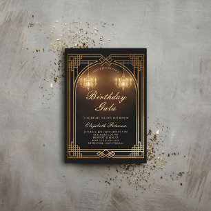 Invitation Chandeliers Gatsby Roaring 20s Déco