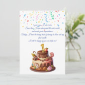 Invitation Chandelle d'invitation d'anniversaire (Debout devant)