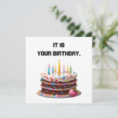 Invitation Chandelles de gâteau d'anniversaire Personnalisé C (Debout devant)