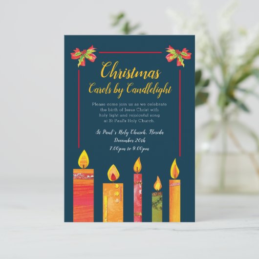 Invitation Chandelles de Noël par bougies d'art (Debout devant)