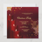 Invitation Chandelles et étoiles classiques Noël (Devant)