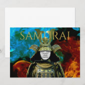 Invitation Changeable Votre Photo, Casque Samurai (Devant / Derrière)