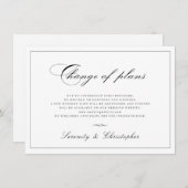 Invitation Changement classique d'élégance des plans report (Devant / Derrière)