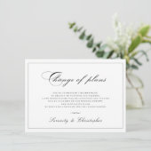 Invitation Changement classique d'élégance des plans report (Debout devant)