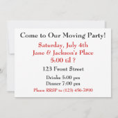 Invitation Changement d'adresse l'écureuil de (Dos)