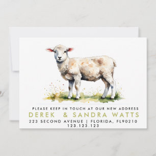 Invitation changement d'adresse nous avons déplacé agneau fai