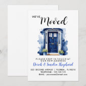 Invitation Changement d'adresse que nous avons déplacé porte  (Devant / Derrière)