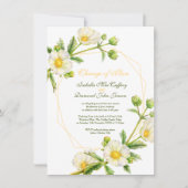 Invitation Changement d'aquarelle du Rose plan mariage blanc (Devant)