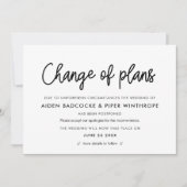 Invitation Changement de calligraphie moderne plan mariage mi (Devant)