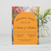 Invitation Changement de couleur du dîner de répétition Feuil (Debout devant)