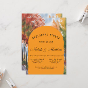 Invitation Changement de couleur du dîner de répétition Feuil