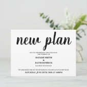 Invitation Changement de date Annonce de mariage reporté (Debout devant)