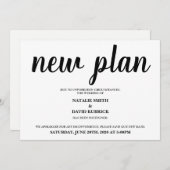 Invitation Changement de date Annonce de mariage reporté (Devant / Derrière)