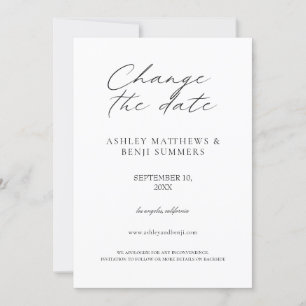 Invitation Changement de date blanc