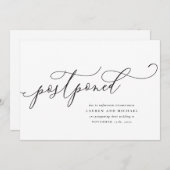 Invitation Changement de date de la calligraphie épanouie (Devant / Derrière)