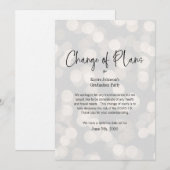 Invitation Changement de date d'événement professionnel ou pe (Devant / Derrière)