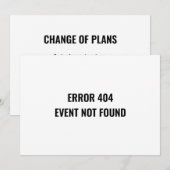 Invitation Changement de date événement reporté drôle annulé (Devant / Derrière)