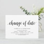 Invitation Changement de date, Mariage Changer la date (Debout devant)