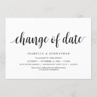 Changement de date, Mariage Modifier la date