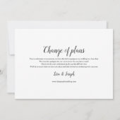 Invitation Changement de date Reporté Événement annulé (Dos)