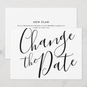 Invitation Changement de date Reporté Événement Annulé Modern (Devant / Derrière)