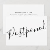 Invitation Changement de date Reporté Événement Annulé Modern (Devant / Derrière)