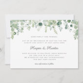 Invitation Changement de date reporté Mariage Eucalyptus (Devant)
