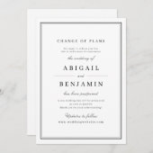 Invitation Changement de frontières élégant des plans report (Devant / Derrière)