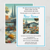 Invitation Changement de maison Moderne du Milieu du Siècle (Devant / Derrière)