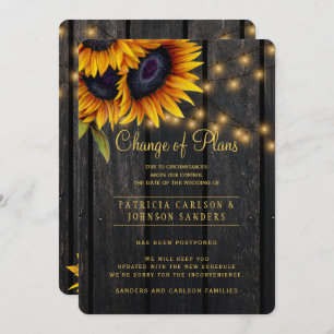 Invitation Changement de plan des tournesols rustiques faire-