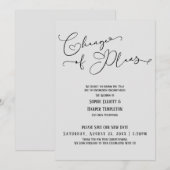 Invitation Changement de plan, Elegant Grey Date du nouveau M (Devant / Derrière)